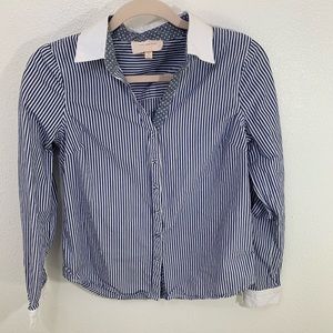Skies Are Blue Striped Button Down